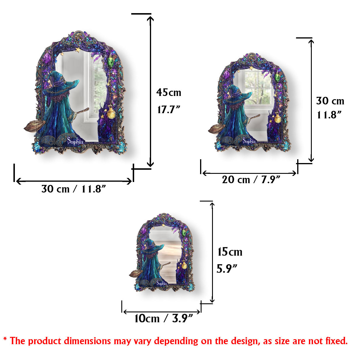 Magical And Mystic - Personalized Witch Wall Hanging Mirror
