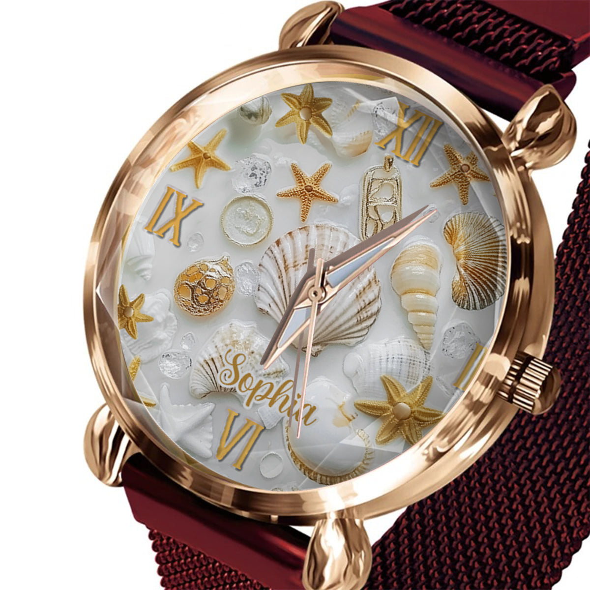 Beautiful Seashells - Personalized Sea Lover Women Hand Watch