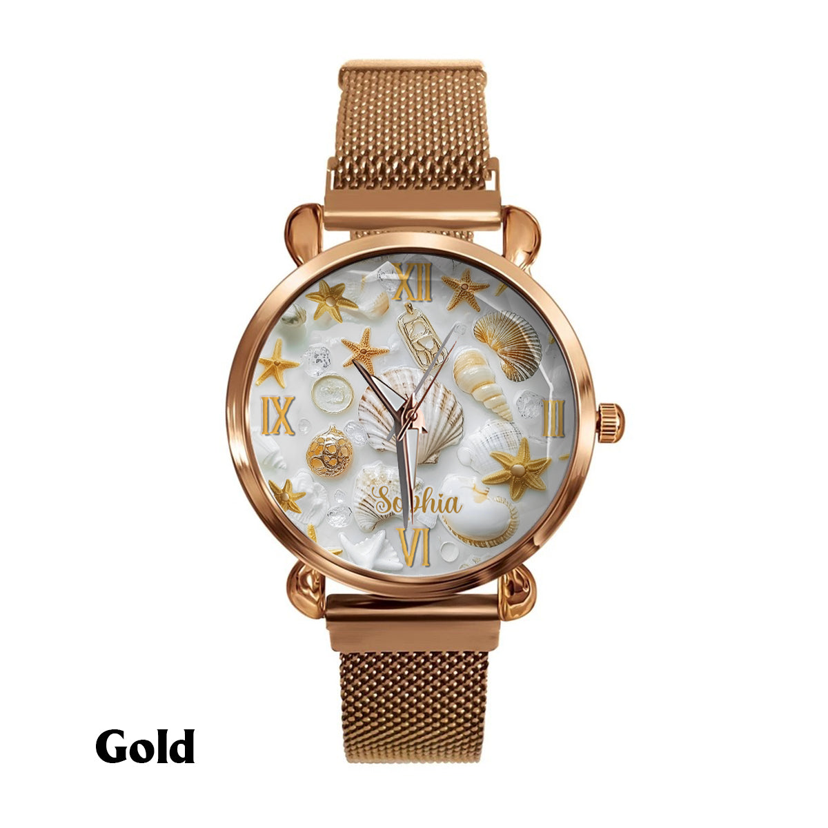 Beautiful Seashells - Personalized Sea Lover Women Hand Watch