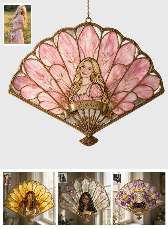 Ornement en Verre Floral Élégant - Suncatcher en Verre Imprimé 3D Personnalisé