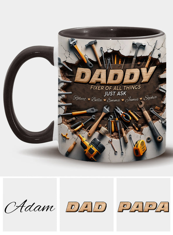 Best Dad/ PaPa Ever - Personalized Father Accent Mug