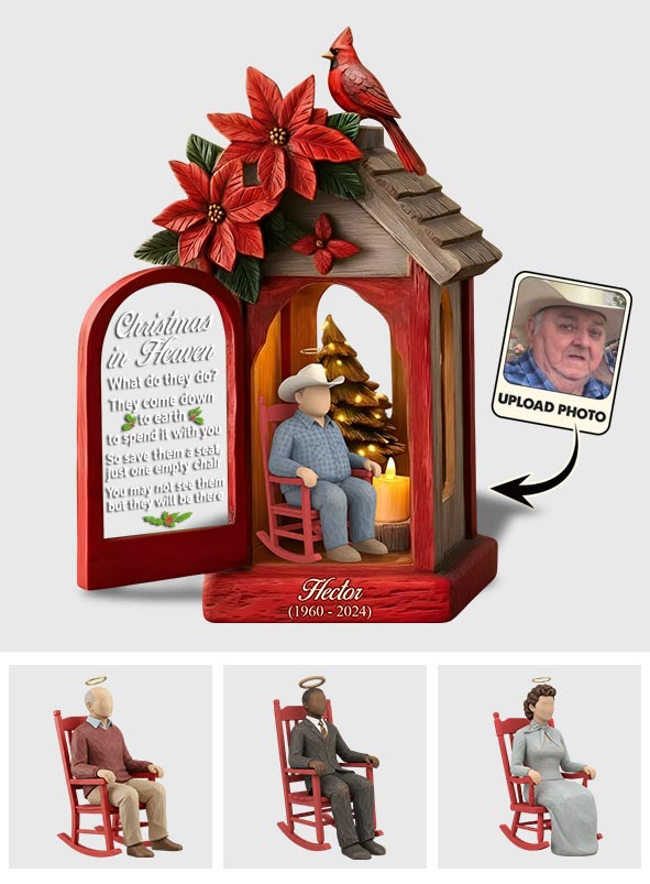 Christmas In Heaven - Personalized Memorial Custom Shaped Acrylic Plaque