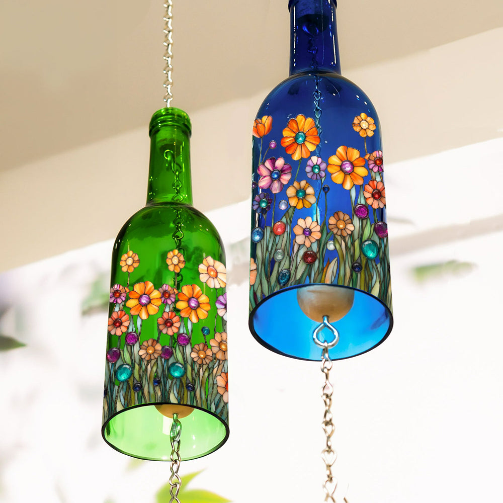 My Beautiful Garden - Personalized Gardening Wine Bottle Wind Chime