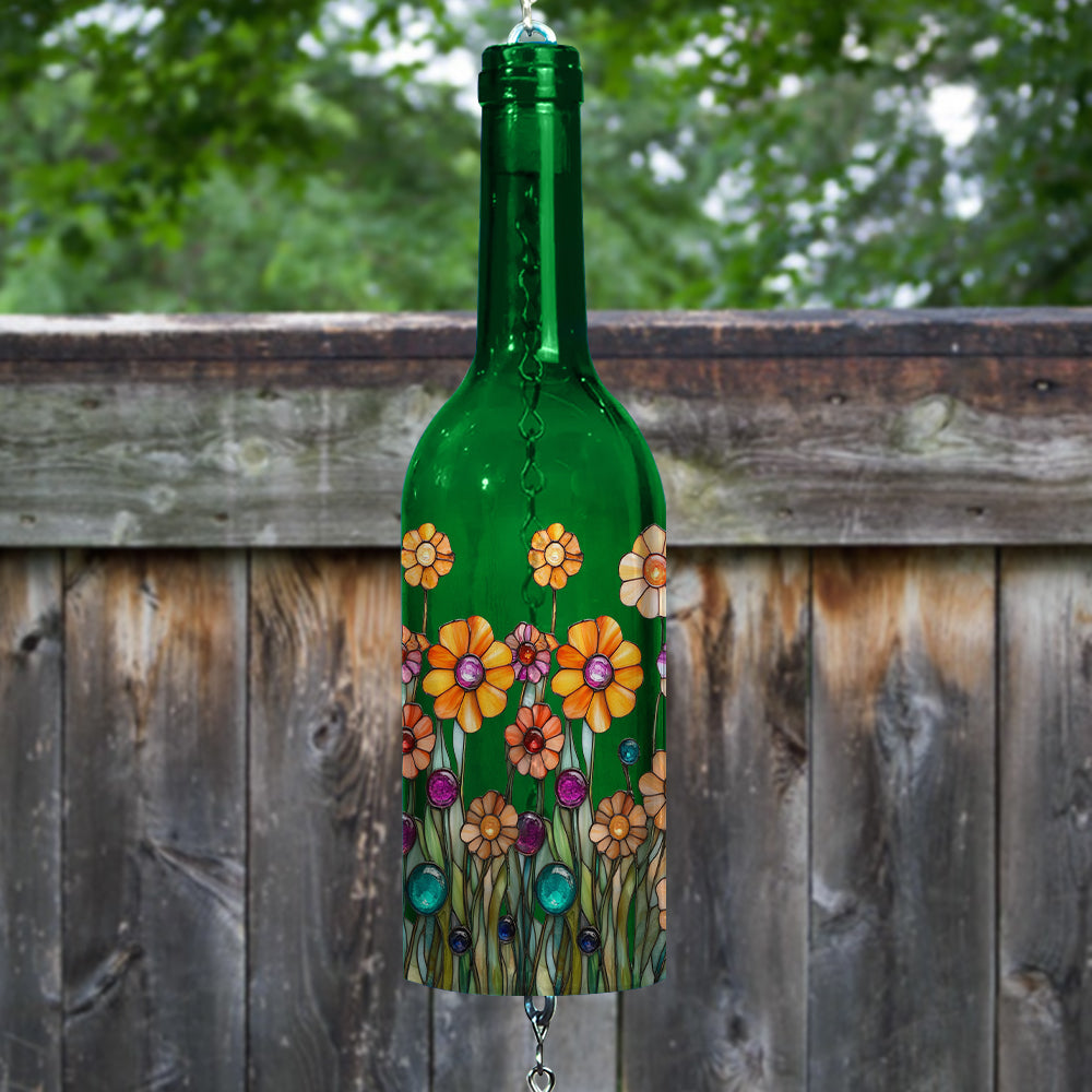 My Beautiful Garden - Personalized Gardening Wine Bottle Wind Chime