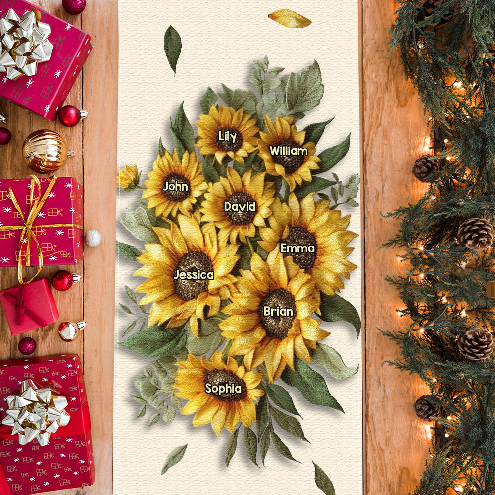 Grandma's Mom's Garden - Personalized Grandma Table Runner