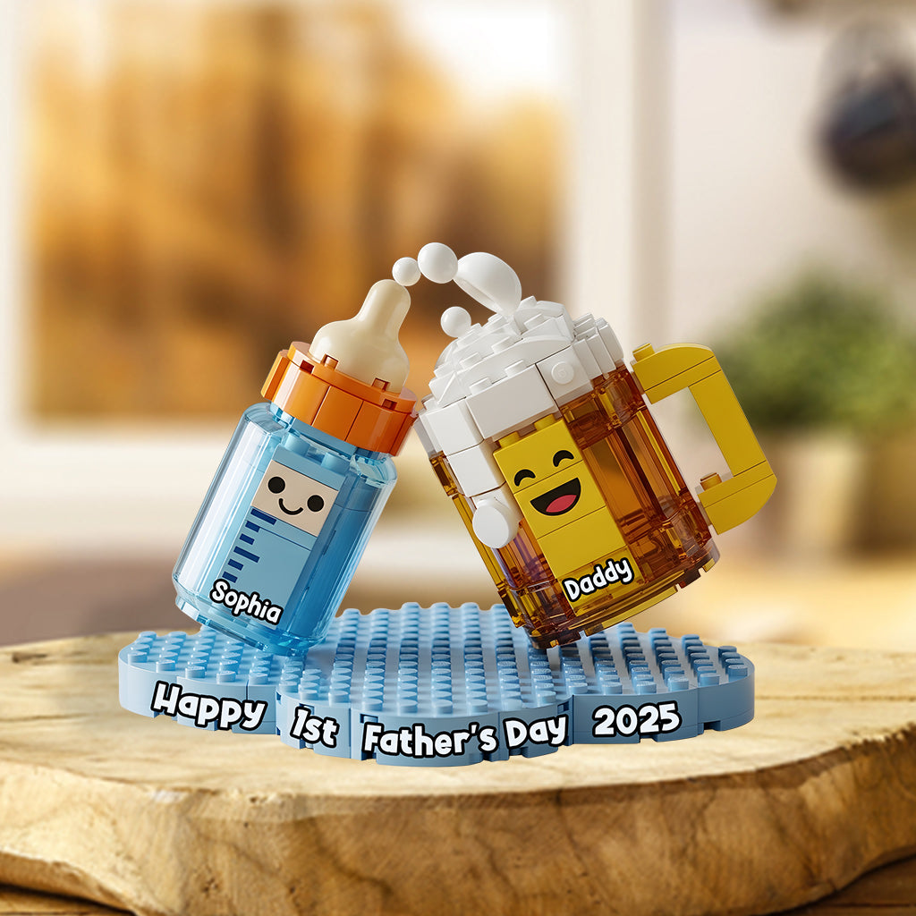 First Fathers Day - New Daddy Announcement - Personalized Father Custom Shaped Acrylic Plaque