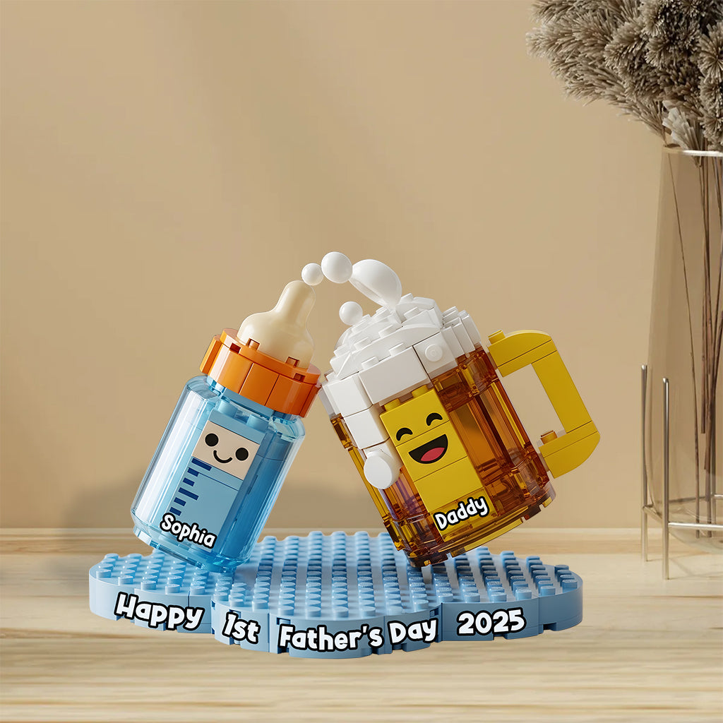 First Fathers Day - New Daddy Announcement - Personalized Father Custom Shaped Acrylic Plaque