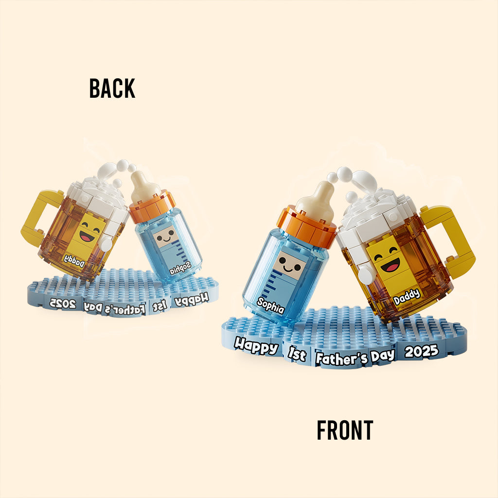 First Fathers Day - New Daddy Announcement - Personalized Father Custom Shaped Acrylic Plaque