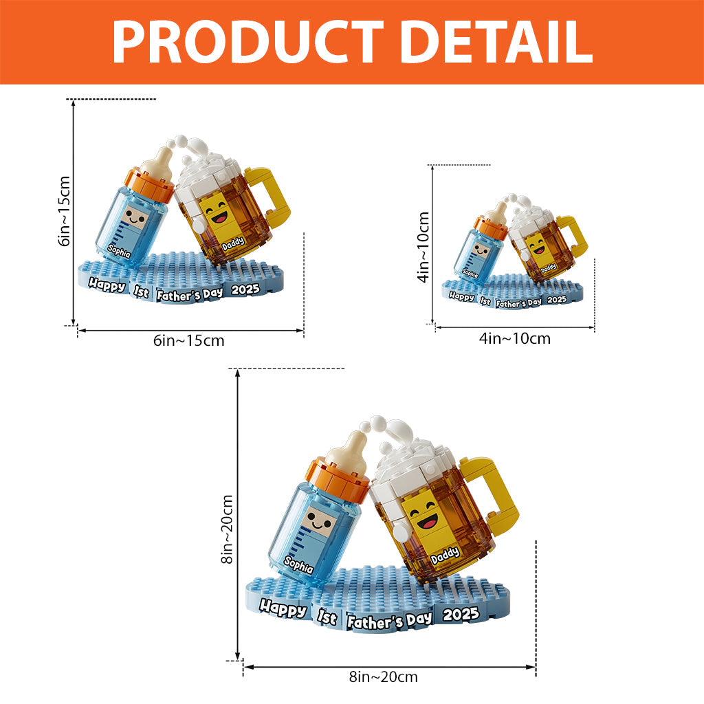 First Fathers Day - New Daddy Announcement - Personalized Father Custom Shaped Acrylic Plaque