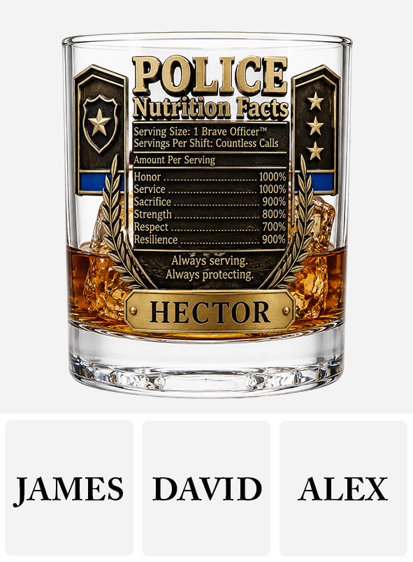 Always Serving, Always Protecting - Personalized Police Officer Whiskey Glass