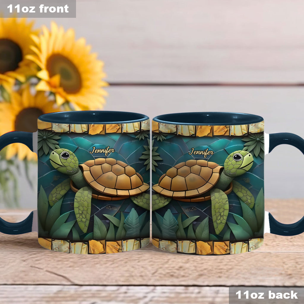 Adorable Turtle - Personalized Turtle Accent Mug