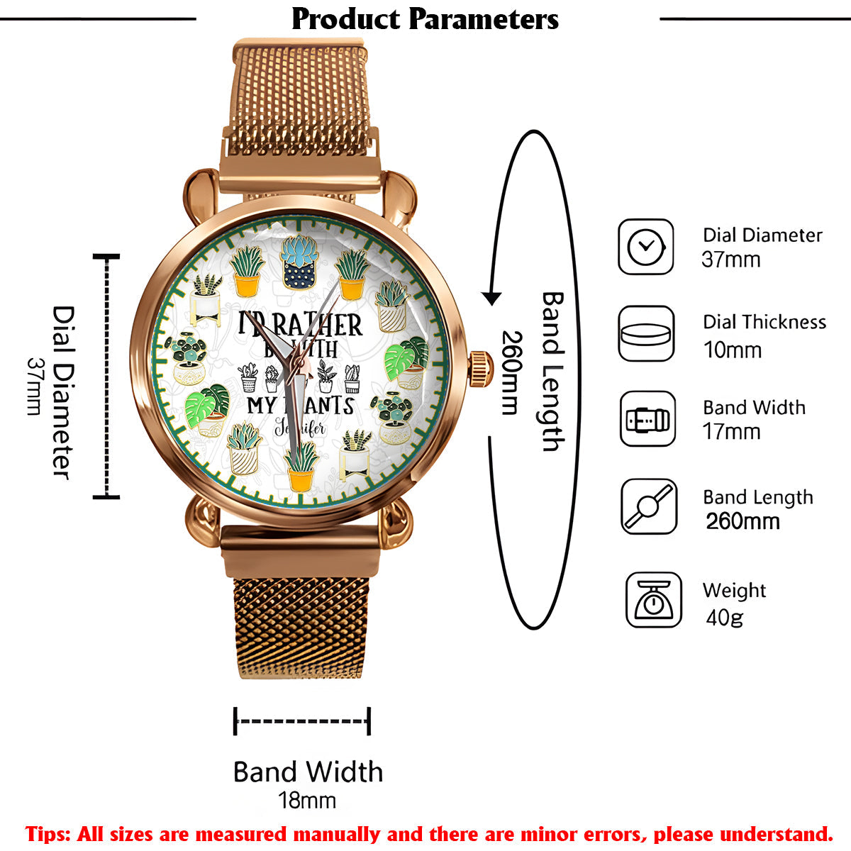 Yes I Do Need All These Plants - Personalized Gardening Women Hand Watch