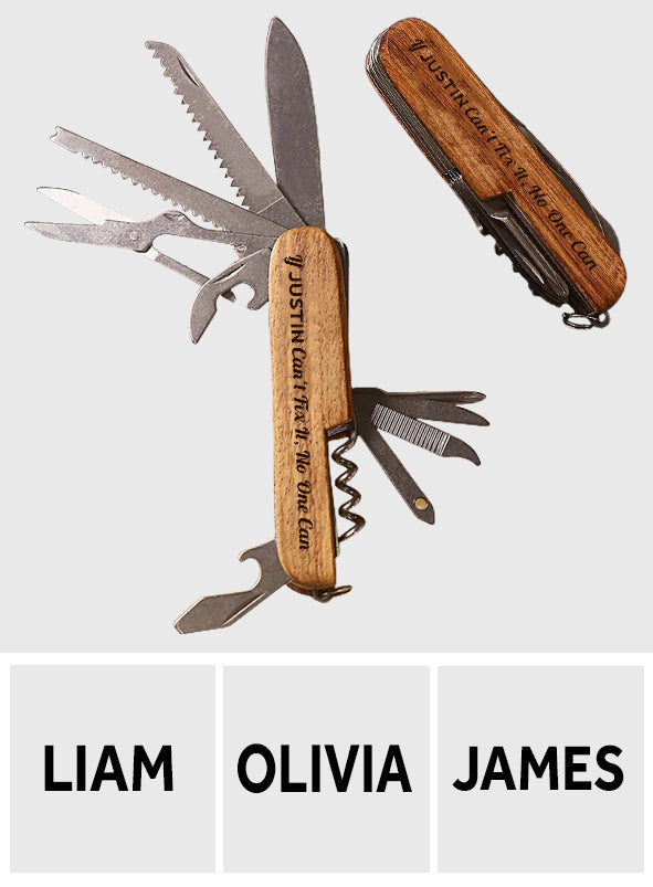 Das perfekte Geschenk für ihn – personalisiertes Mechaniker-Taschenmesser – 8-Funktionen-Multitool