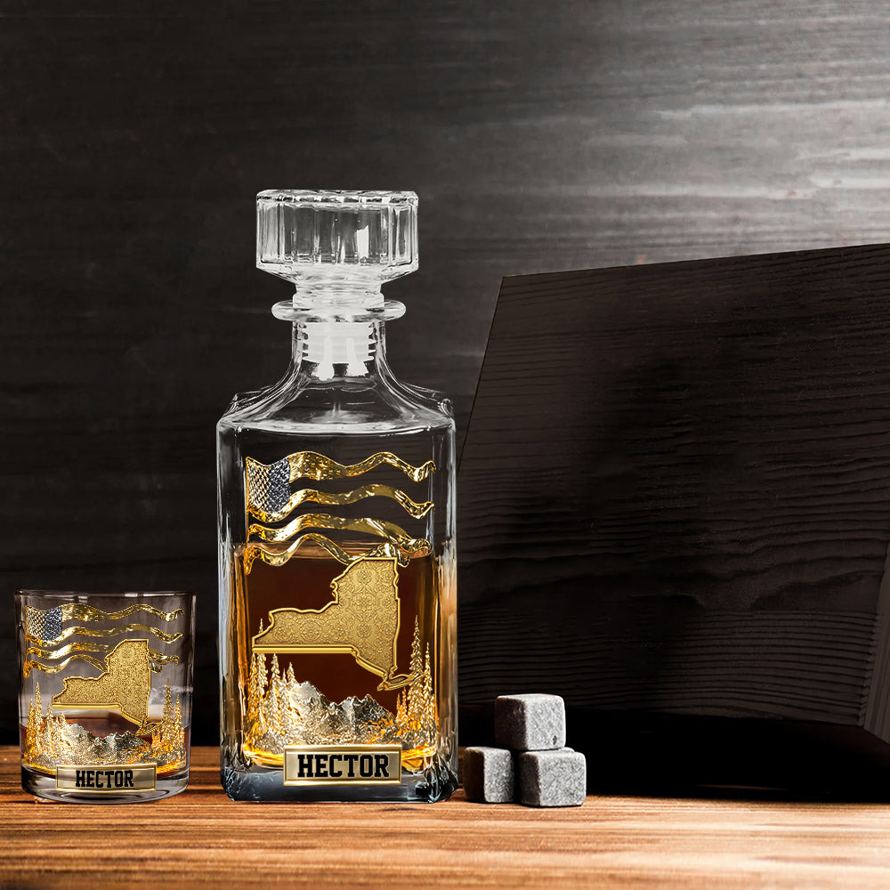 The State Pride - Personalized Luxury Whiskey Decanter Set