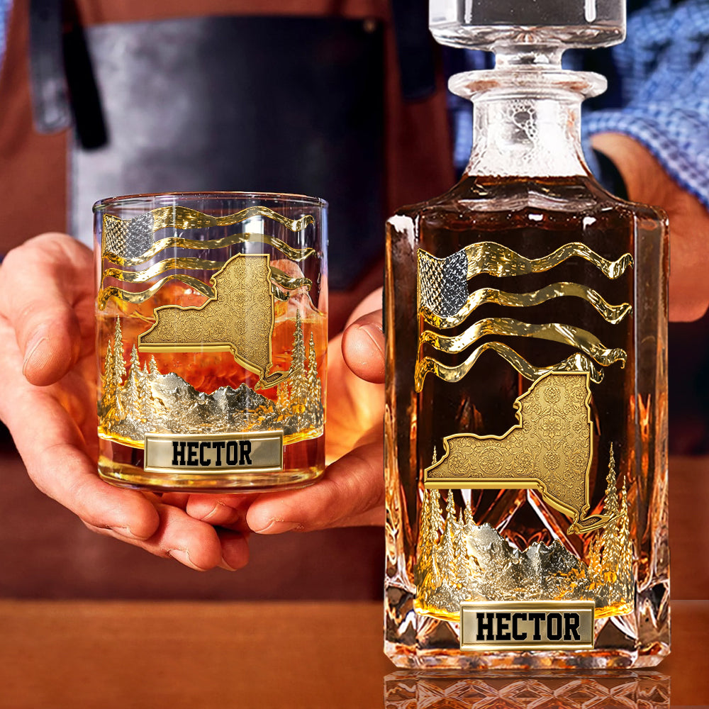 The State Pride - Personalized Luxury Whiskey Decanter Set