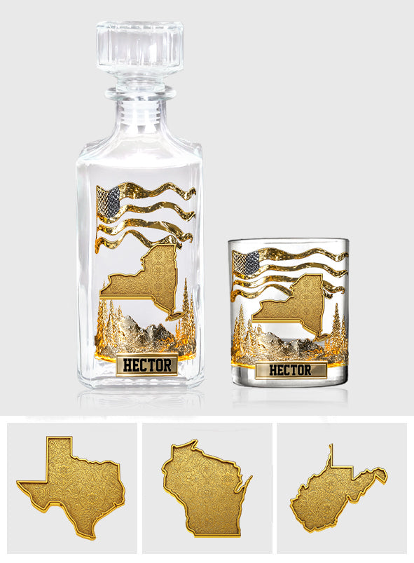 The State Pride - Personalized Luxury Whiskey Decanter Set
