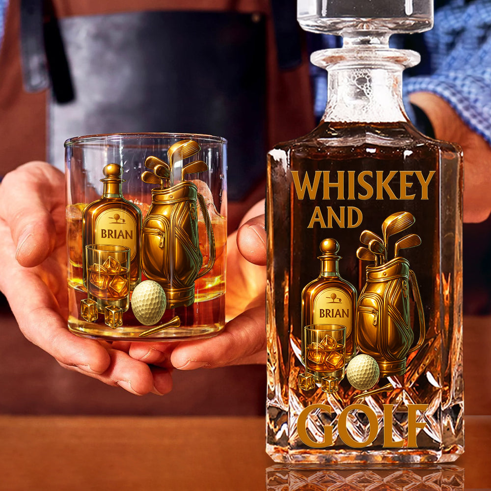 Whiskey & Golf - Personalized Golf Whiskey Glass