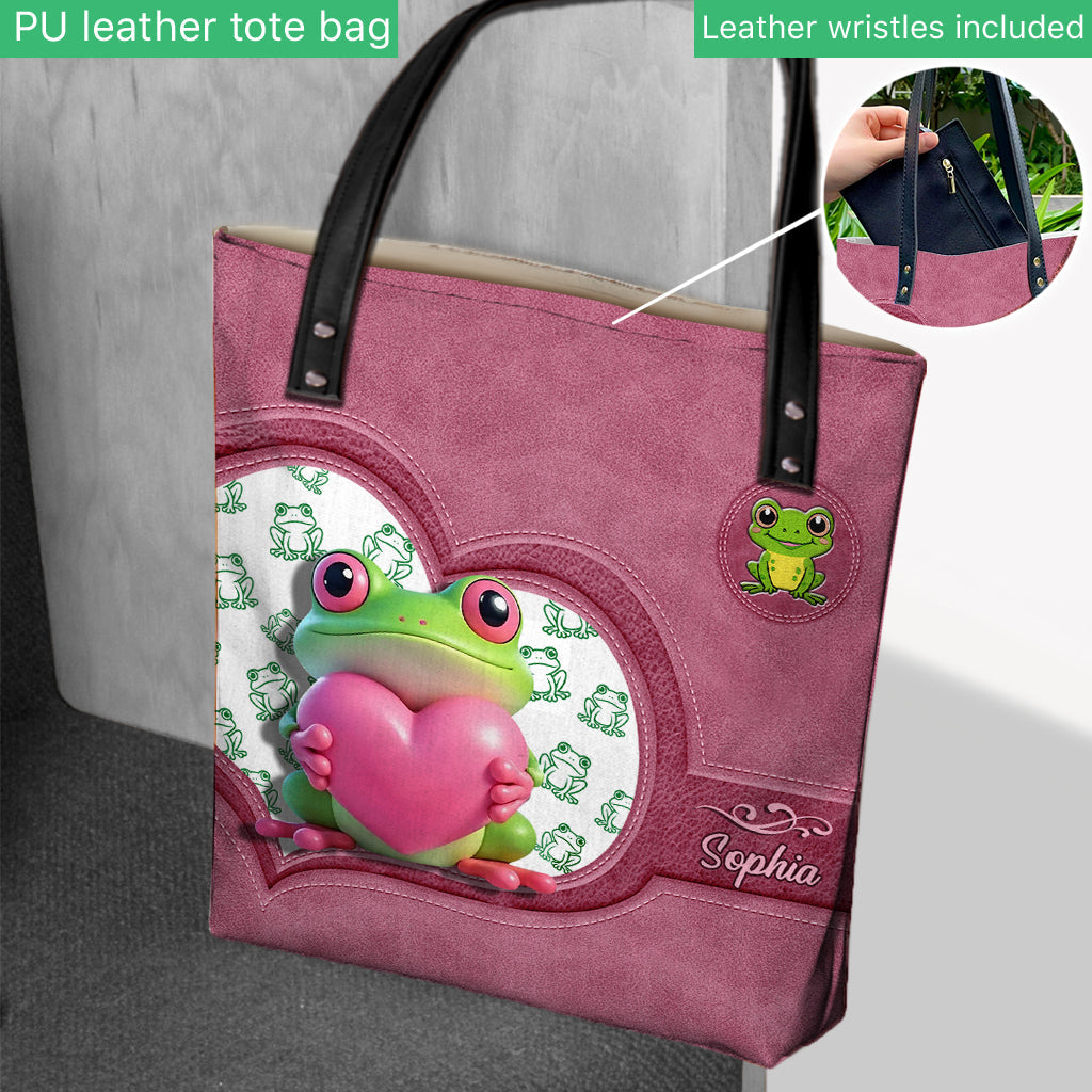 Love Frog - Personalized Frog Tote Bag