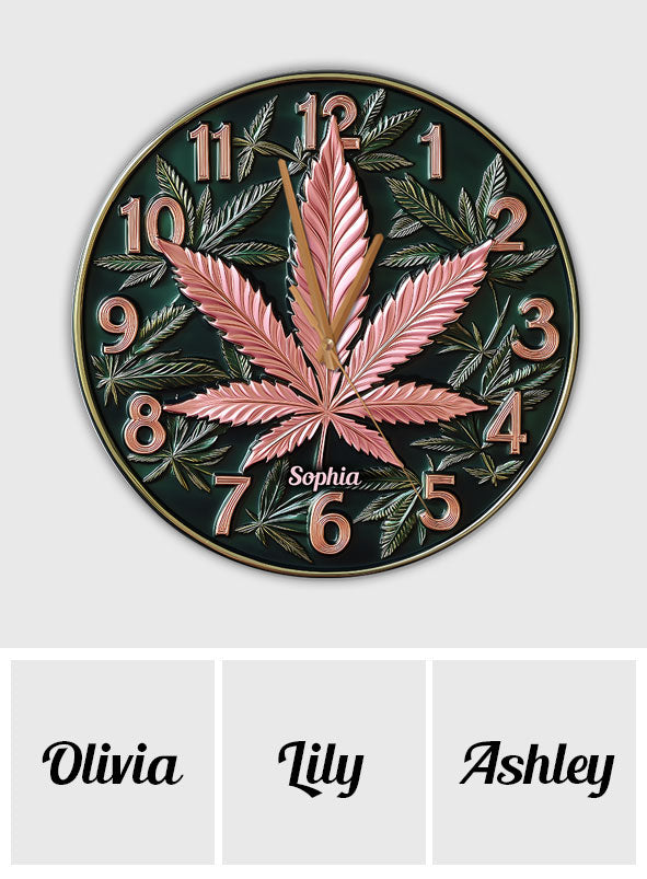 Il est 420 quelque part - Horloge murale personnalisée sur le thème du cannabis