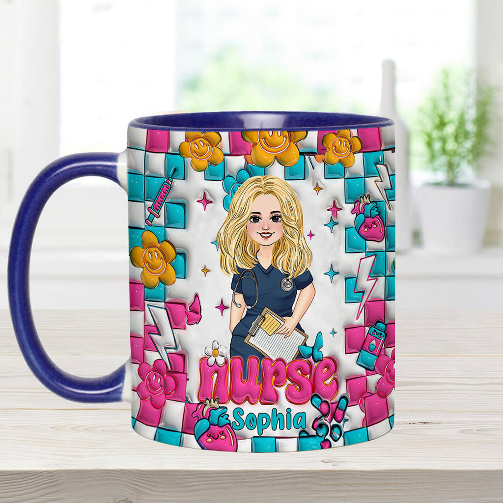Nurse Life - Personalized Nurse Accent Mug