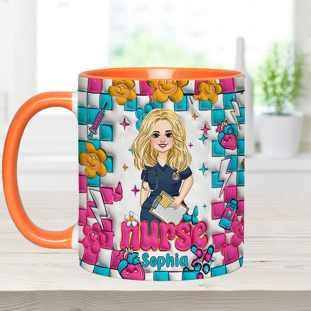 Nurse Life - Personalized Nurse Accent Mug