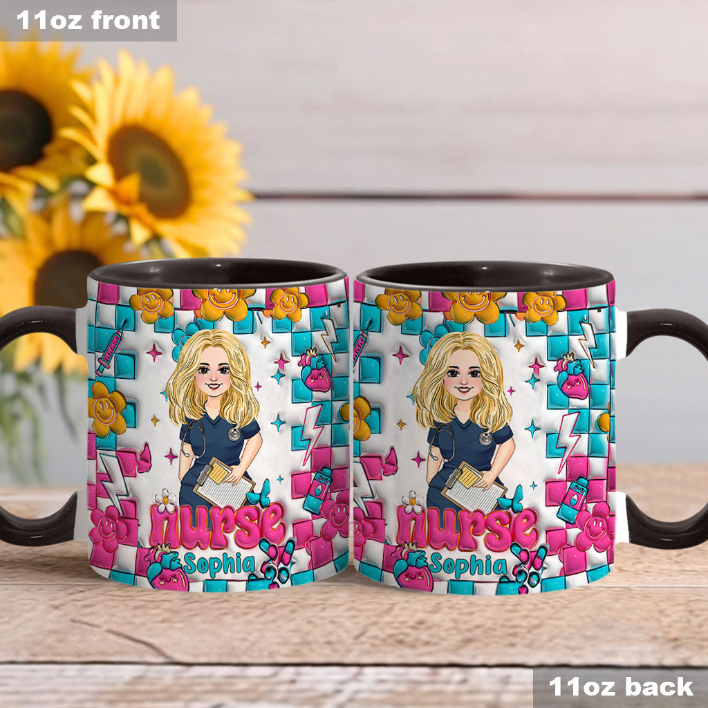 Nurse Life - Personalized Nurse Accent Mug