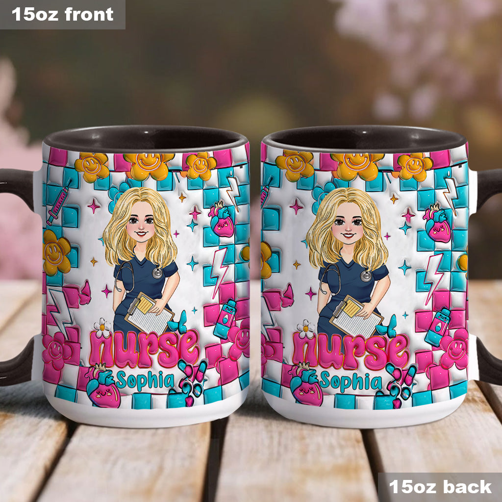 Nurse Life - Personalized Nurse Accent Mug