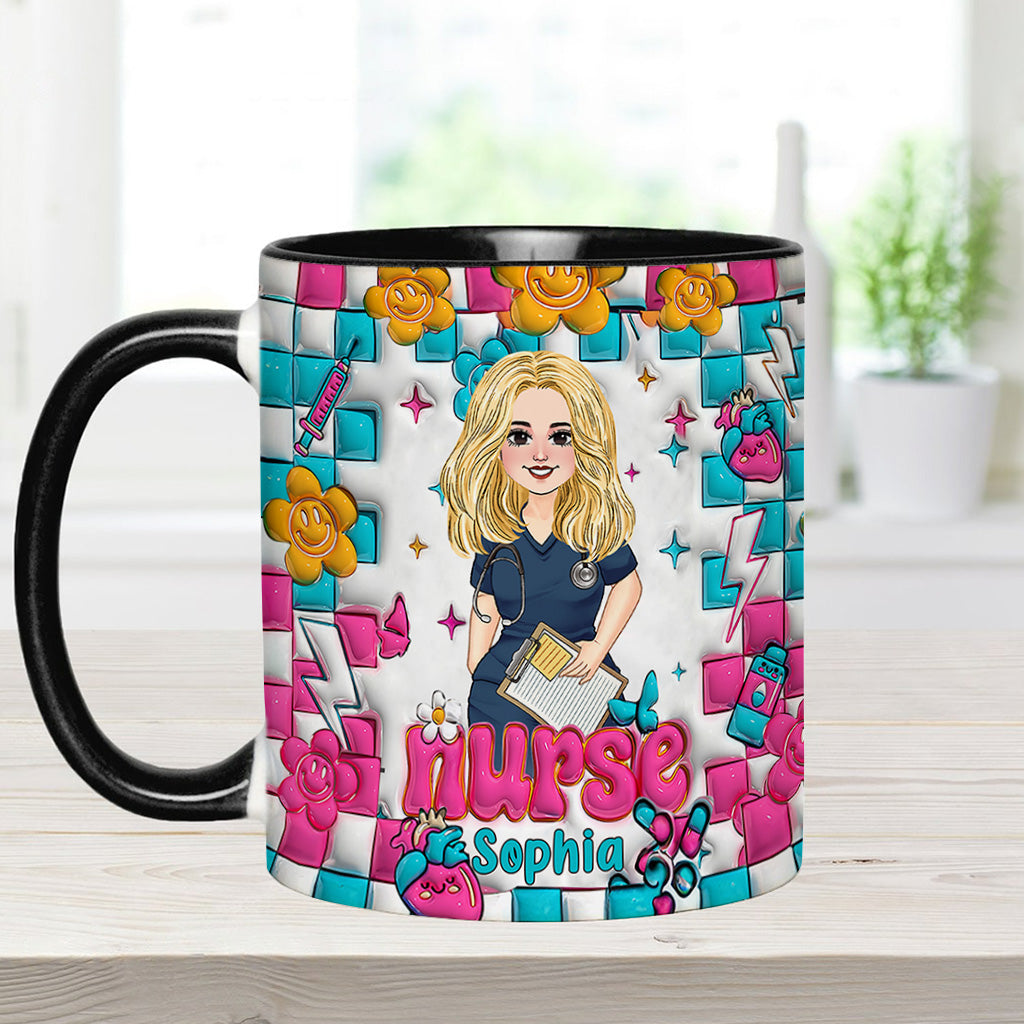 Nurse Life - Personalized Nurse Accent Mug