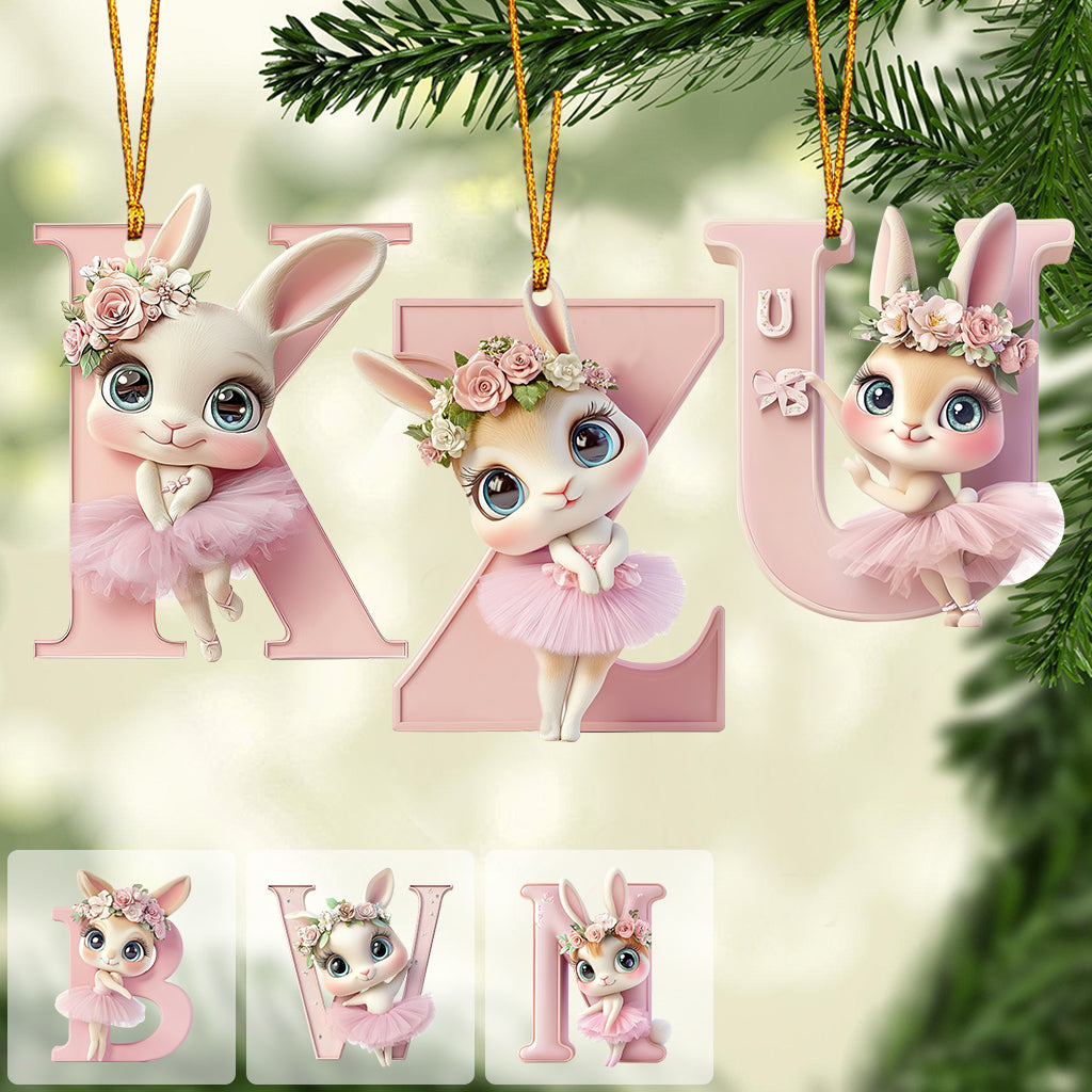 Ballet Bunny Alphabet - Personalized Ballet Ornament