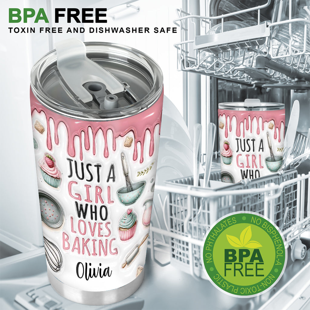 Just A Girl Who Loves Baking - Personalized Baking Tumbler