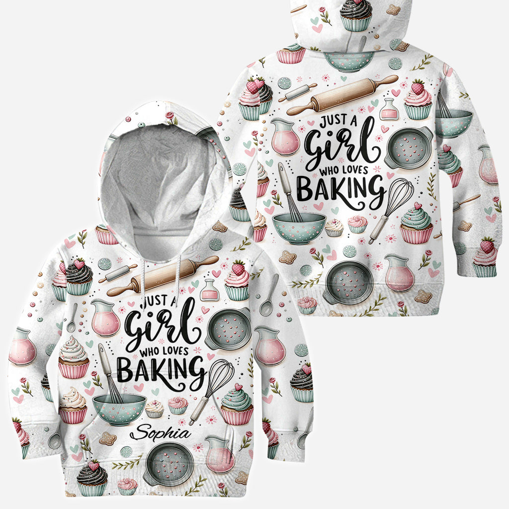 Just A Girl Who Loves Baking - Personalized Baking All Over Shirt