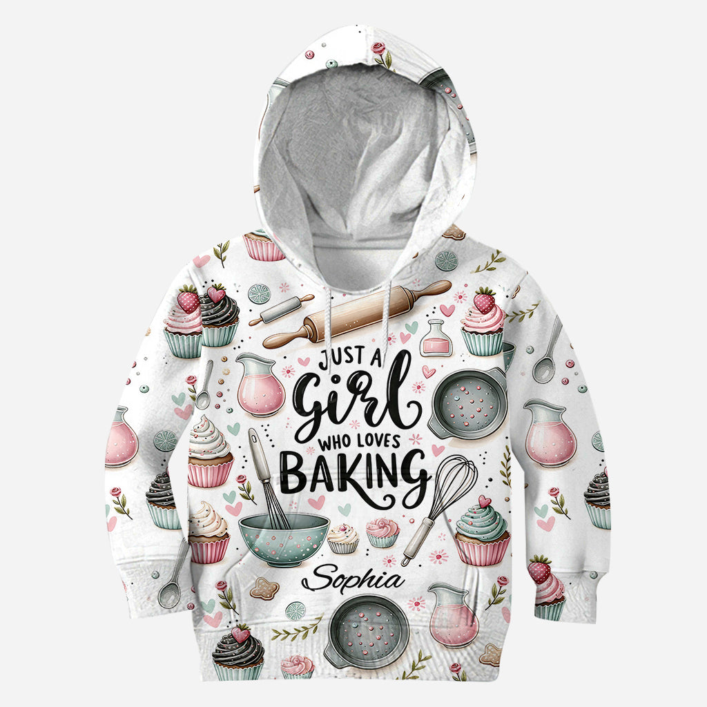 Just A Girl Who Loves Baking - Personalized Baking All Over Shirt