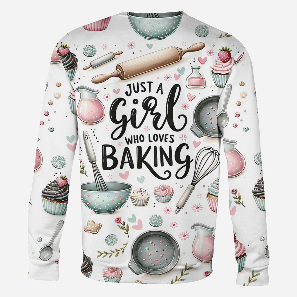 Just A Girl Who Loves Baking - Personalized Baking All Over Shirt