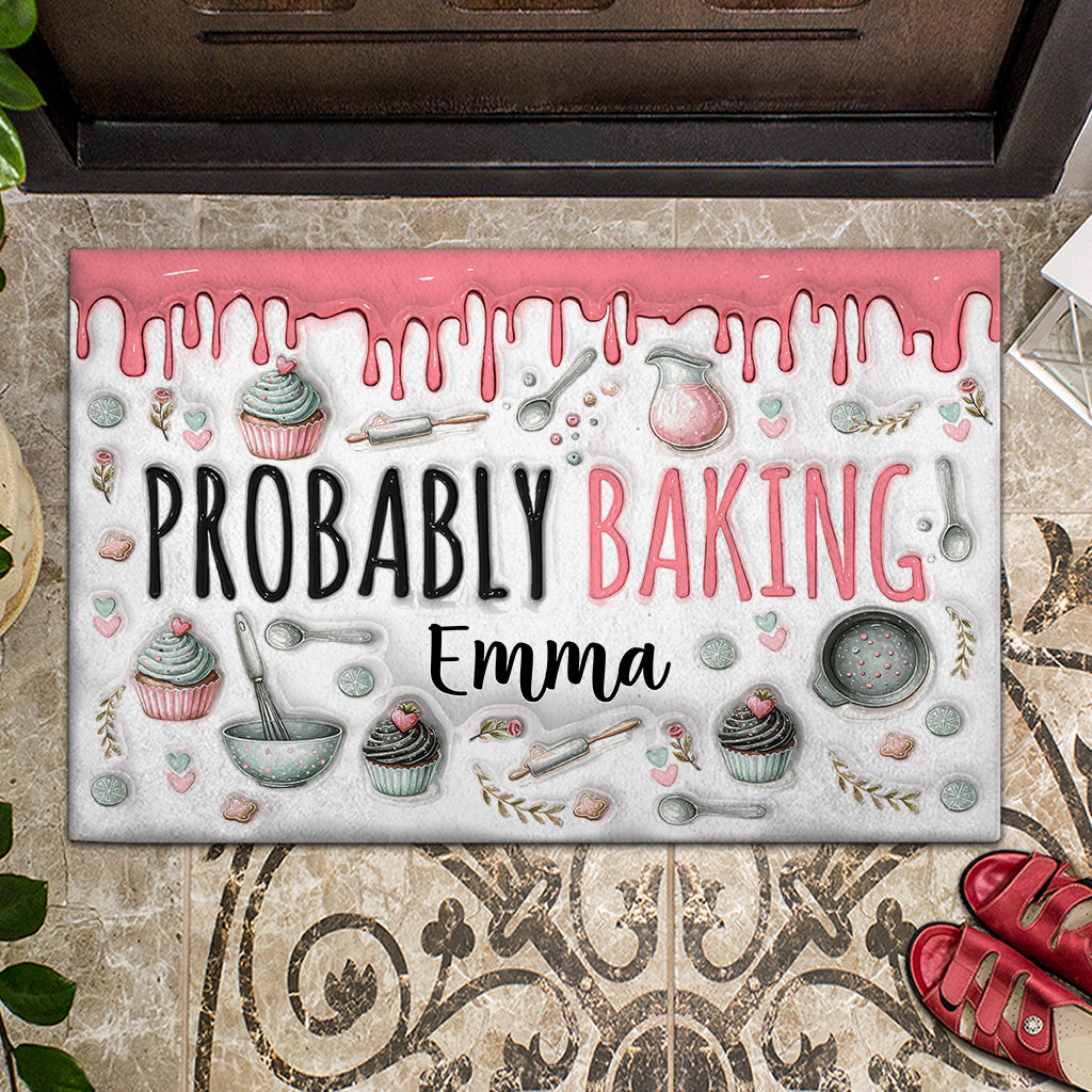 Probably Baking - Personalized Baking Doormat
