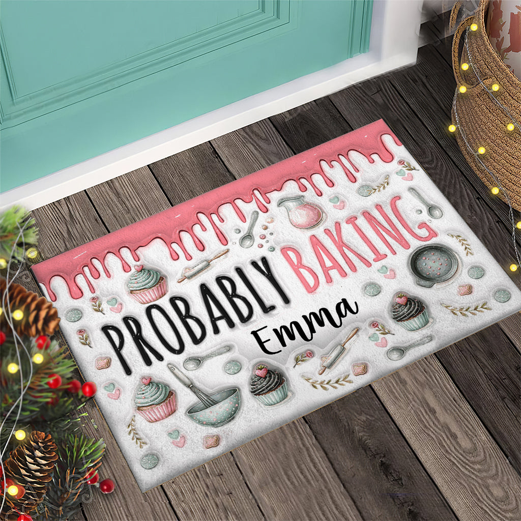 Probably Baking - Personalized Baking Doormat