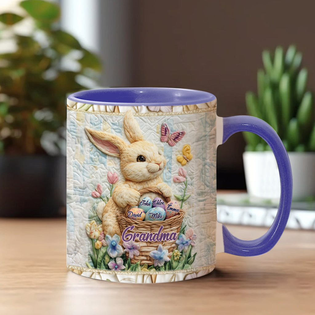 Happy Easter - Personalized Grandma Accent Mug
