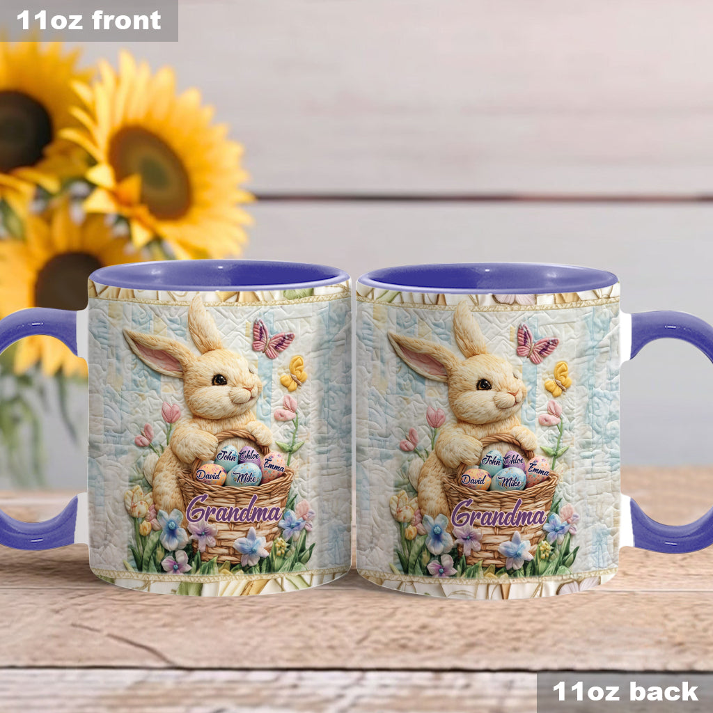 Happy Easter - Personalized Grandma Accent Mug