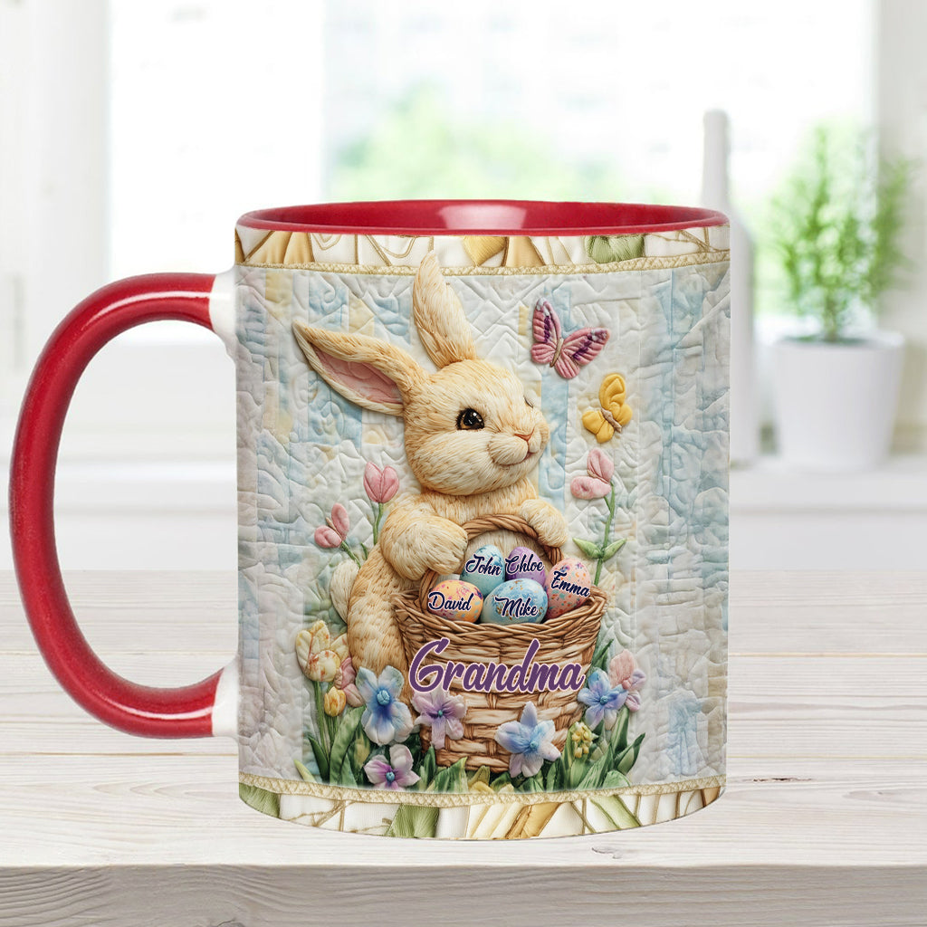 Happy Easter - Personalized Grandma Accent Mug