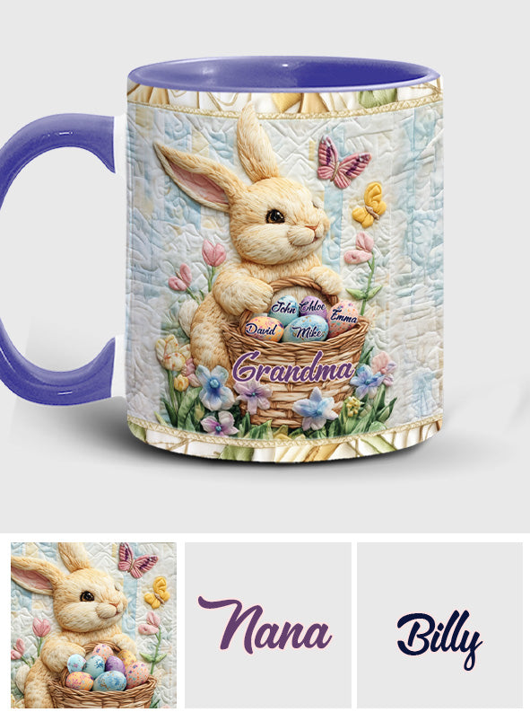 Happy Easter - Personalized Grandma Accent Mug