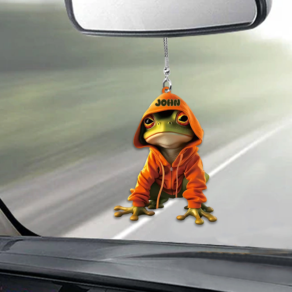 Love Frogs - Personalized Frog Car Ornament