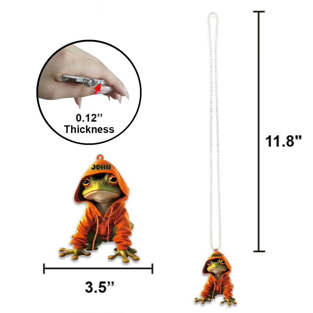 Love Frogs - Personalized Frog Car Ornament