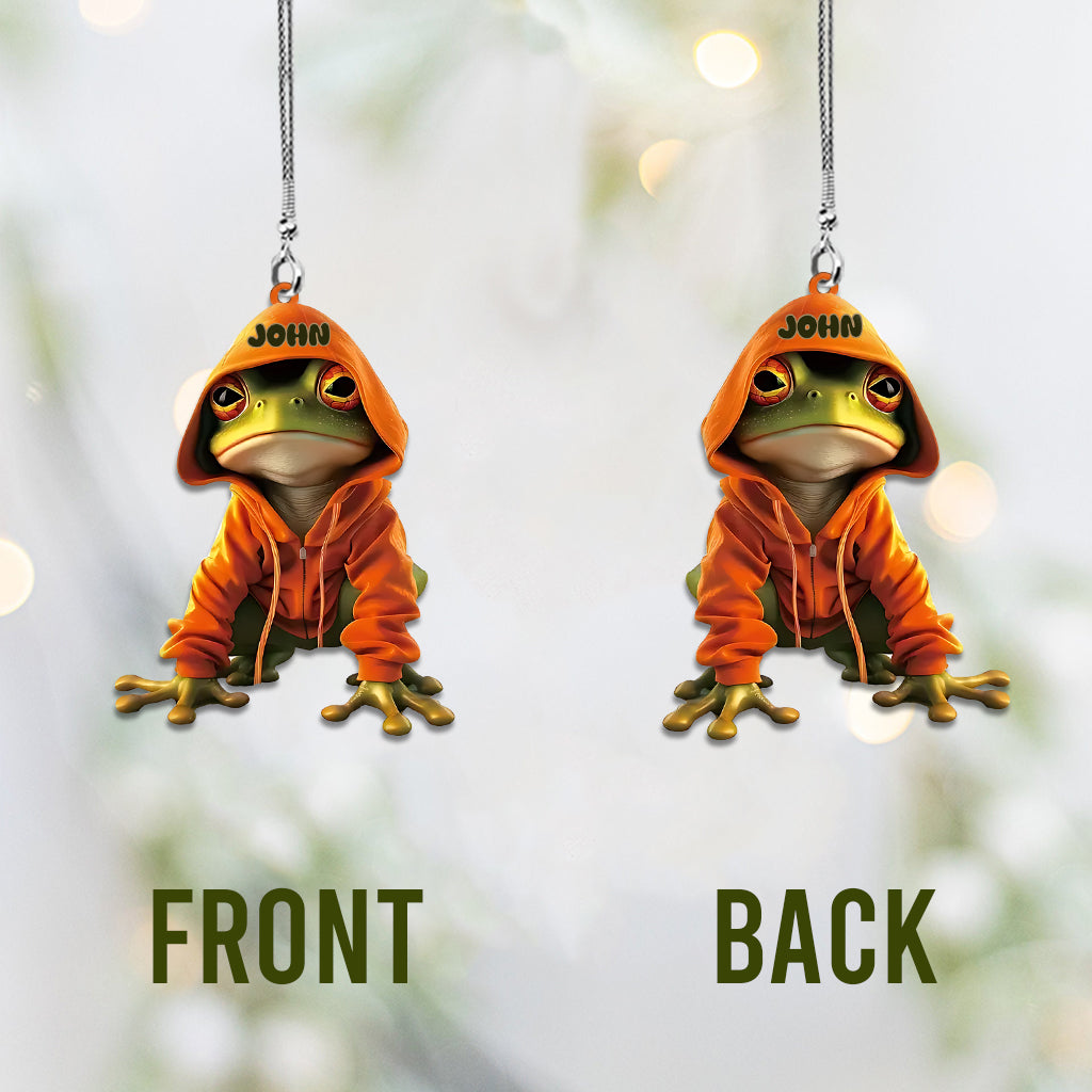 Love Frogs - Personalized Frog Car Ornament