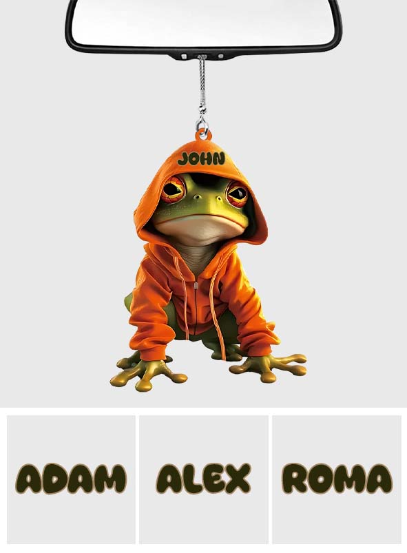 Love Frogs - Personalized Frog Car Ornament