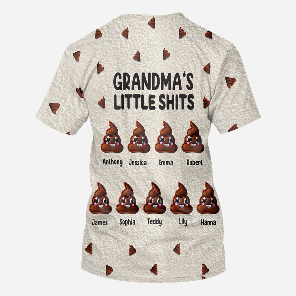Grandma's Little Shits - Personalized Grandma All Over Shirt