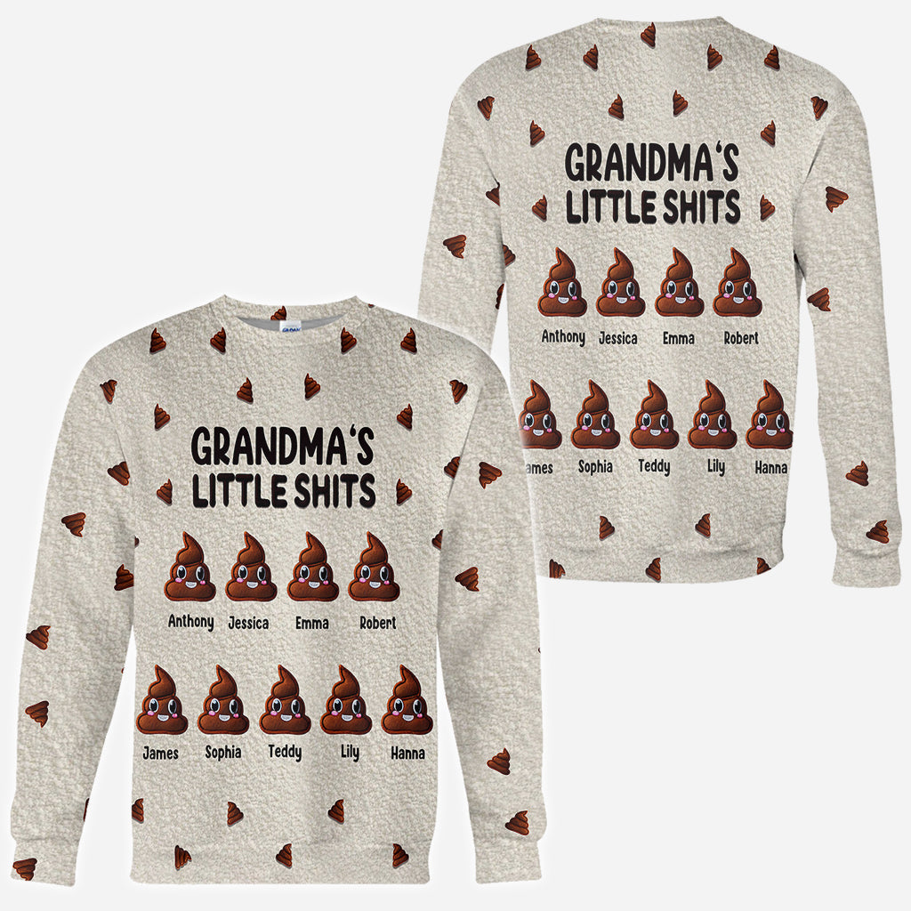 Grandma's Little Shits - Personalized Grandma All Over Shirt