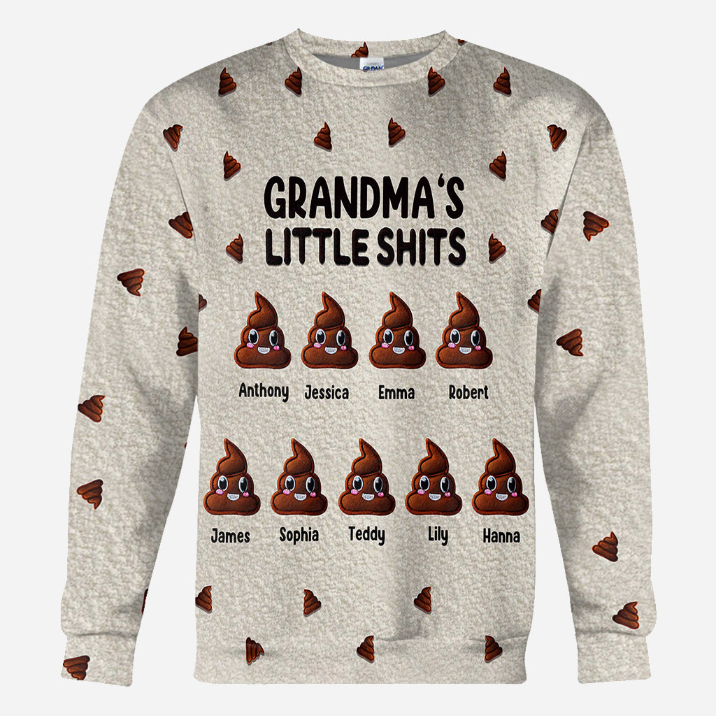 Grandma's Little Shits - Personalized Grandma All Over Shirt