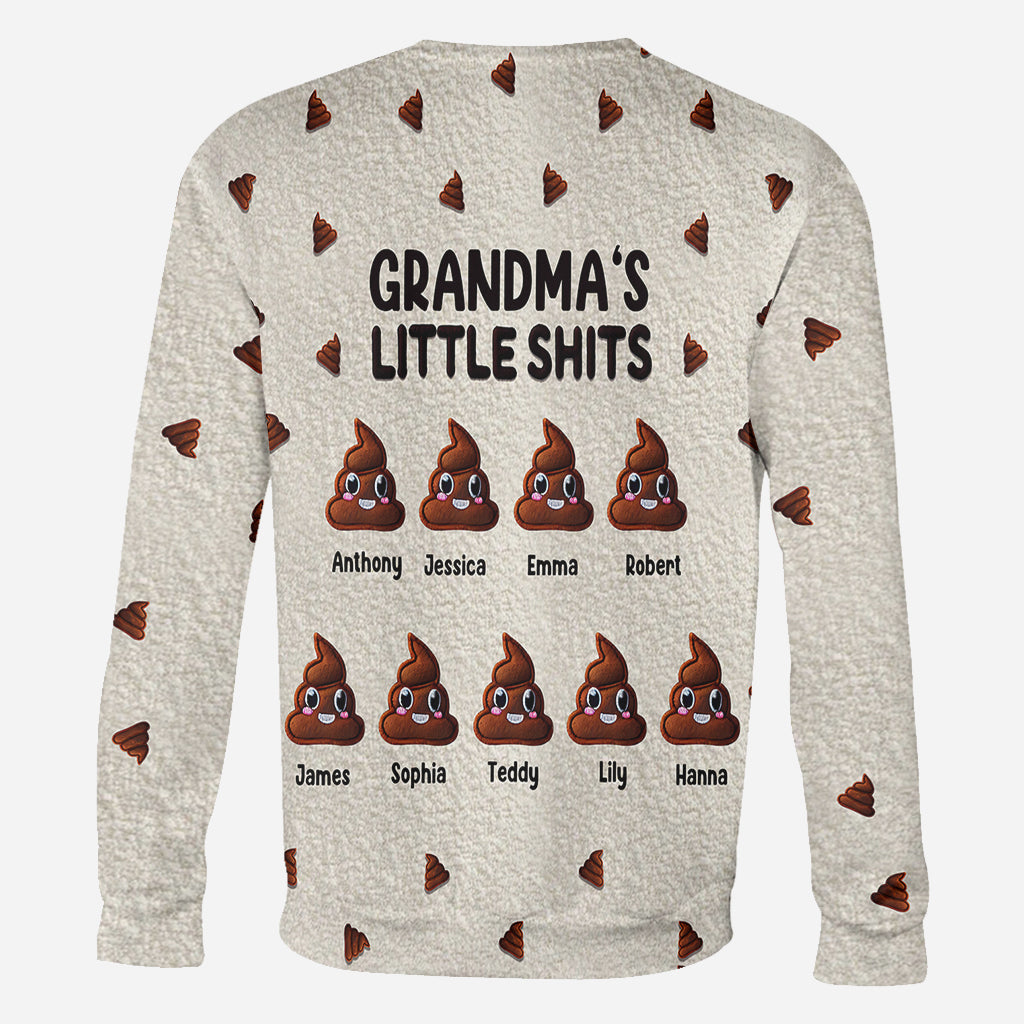 Grandma's Little Shits - Personalized Grandma All Over Shirt