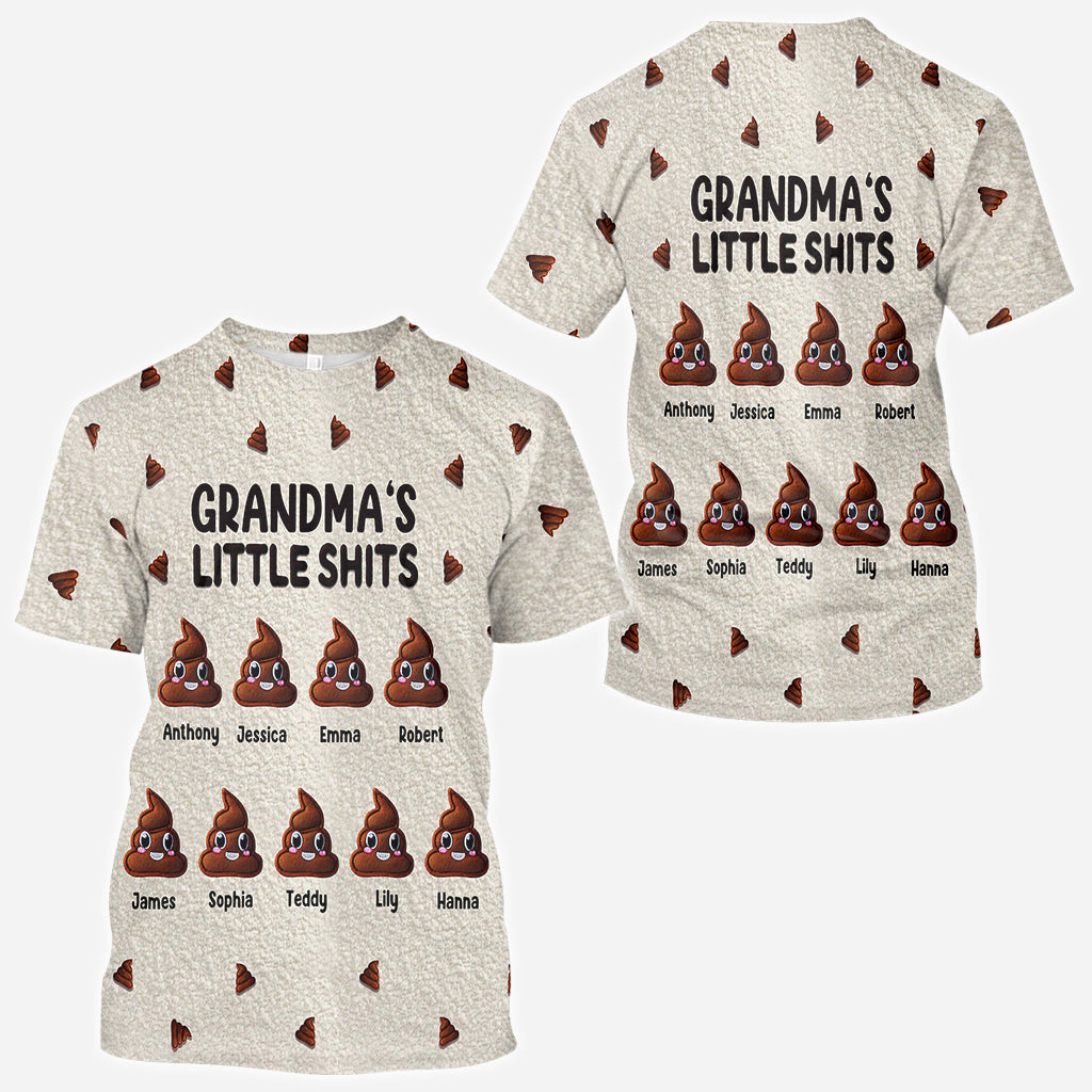 Grandma's Little Shits - Personalized Grandma All Over Shirt