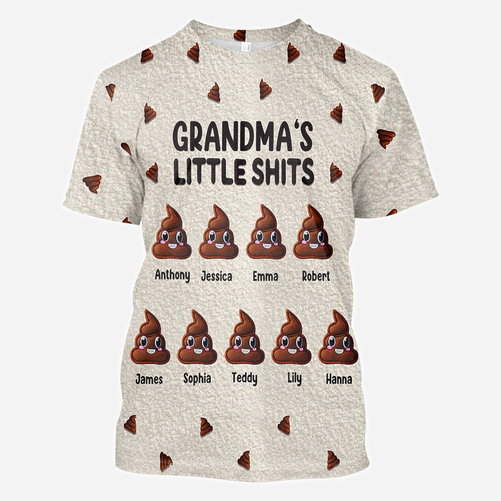 Grandma's Little Shits - Personalized Grandma All Over Shirt