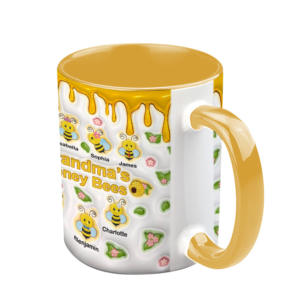Grandma's Honey Bees - Personalized Grandma Accent Mug